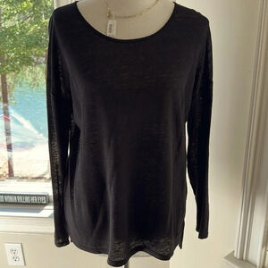VINCE Drop Shoulder LS 100% Linen Too, Size Small, NWOT